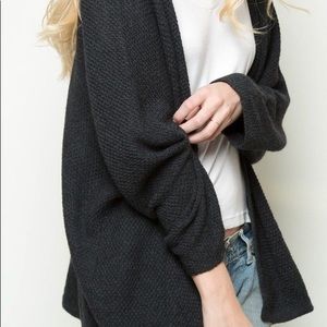 Brandy Melville long black duster sweater